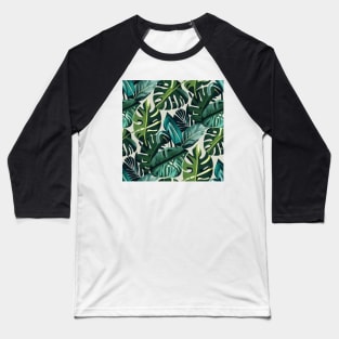 flora leaves nature green monstera botanical Baseball T-Shirt